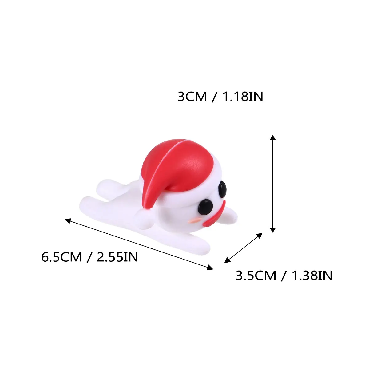 

5Pcs Christmas Snowman Cable Protectors Silicone USB Covers Lightweight Portable ganizer Headset Wire Clamp
