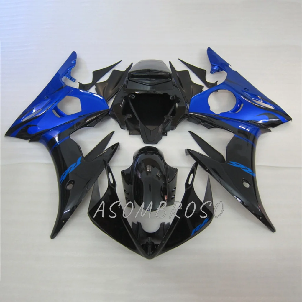 Motorcycle Bodys for YAMAHA R6 YZF-600 03 04 05 Blue Black Bodywork YZFR6 2003 2004 2005 Body Repair Blue Fairing Kit