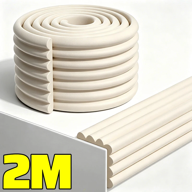 2M Table Corner Safety Bumper Strips Baby Protection Strips Bumper Corner Soft Cover Strips Table Corner Protection Anti Crash