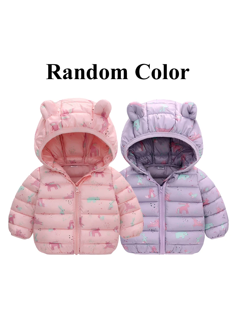 Zufällige Farbe Mädchen Herbst-Winter-Jacke für Babymädchen Warmer Mantel Kinder Baumwoll-Oberbekleidung Outdoor-Kleidung Kinder Winterjacke – Detail 2