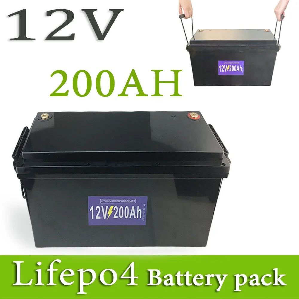 12V Lifepo4  200Ah battery 12.8V Lithium iron phospha For RV Campers Golf Cart Off-Road Off-grid Solar Wind batteries