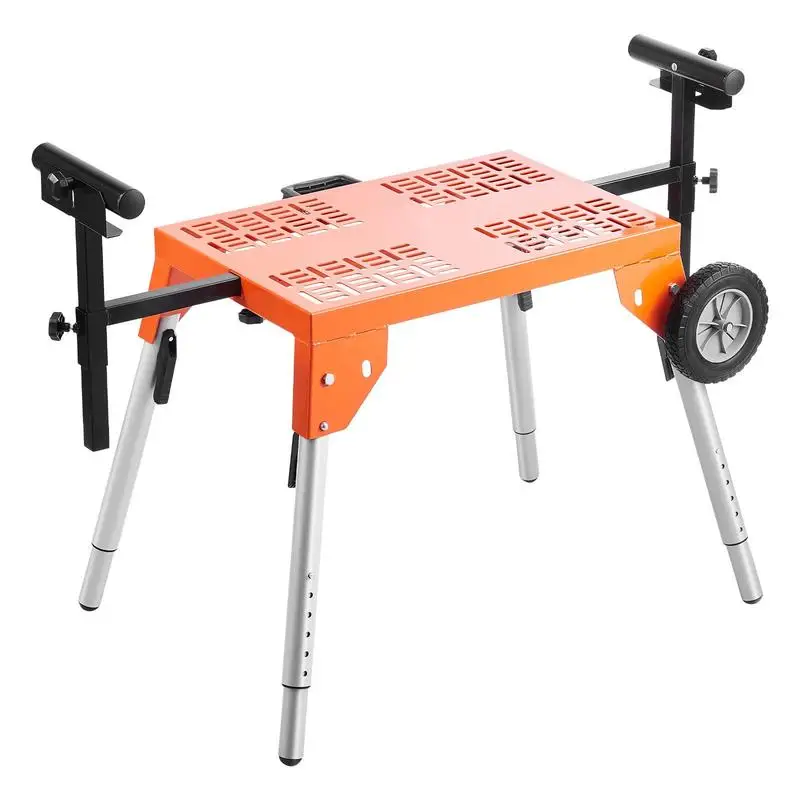 Steel Cutting Machine Workstation 55"x22""x37"" For Workshop Garage Construction Site, 330lbs Capacity Collapsible Rolling Support, Adjustable Height Length Portable Folding Base" — купить у AliExpress WW
