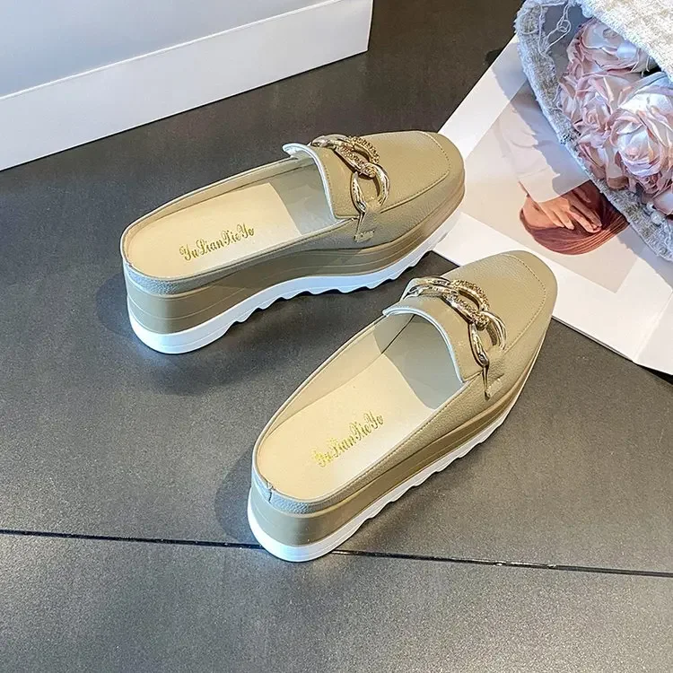 2023 Fashion New Slippers Women\'s Thick Bottom Summer Casual Color Matching Light Mouth Daily Wear Basic Style Slides Women