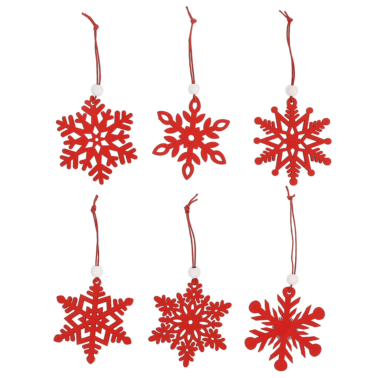 

6Pcs Christmas Snowflake Pendants Premium Xmas Hanging Ornaments Tree Decoration Party Decor Holiday Supplies Scene Layout Decor