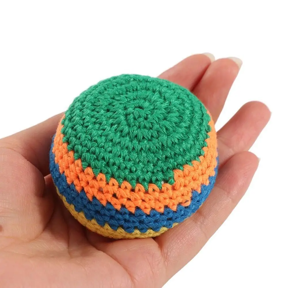6/12/24Pcs Interactive Colorful Soft Juggling Balls Stress Relief Funny Footbag Sacks Durable Relaxed Knitted Sandbag Beginner