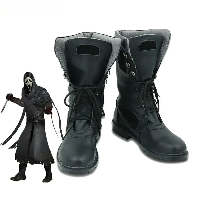 chaussures-de-cosplay-avec-visage-fantome-bottes-accessoires-de-carnaval-d'halloween
