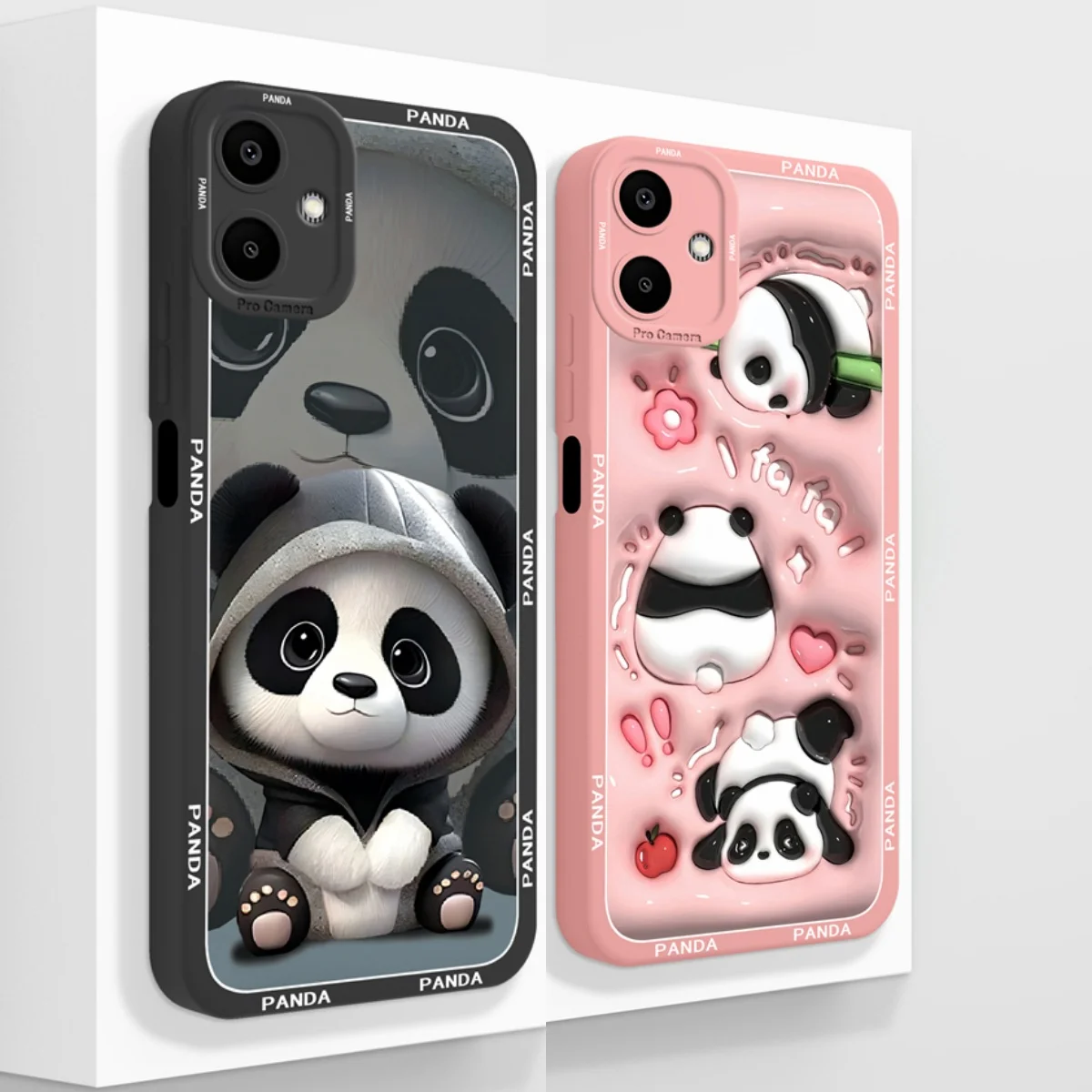 Cute Panda Case For Samsung Galaxy A06 Soft Liquid Silicone Phone Bags For Samsung A06 Back Cover Camera Protection Bumper Coque