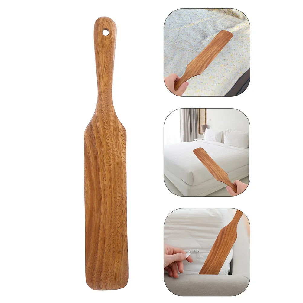 

2Pcs Reusable Mattress Lifter Wedge Impact Resistant Bed Lifting Tool for Quick Bed Sheet Changes Mattress Raising Paddle Wood
