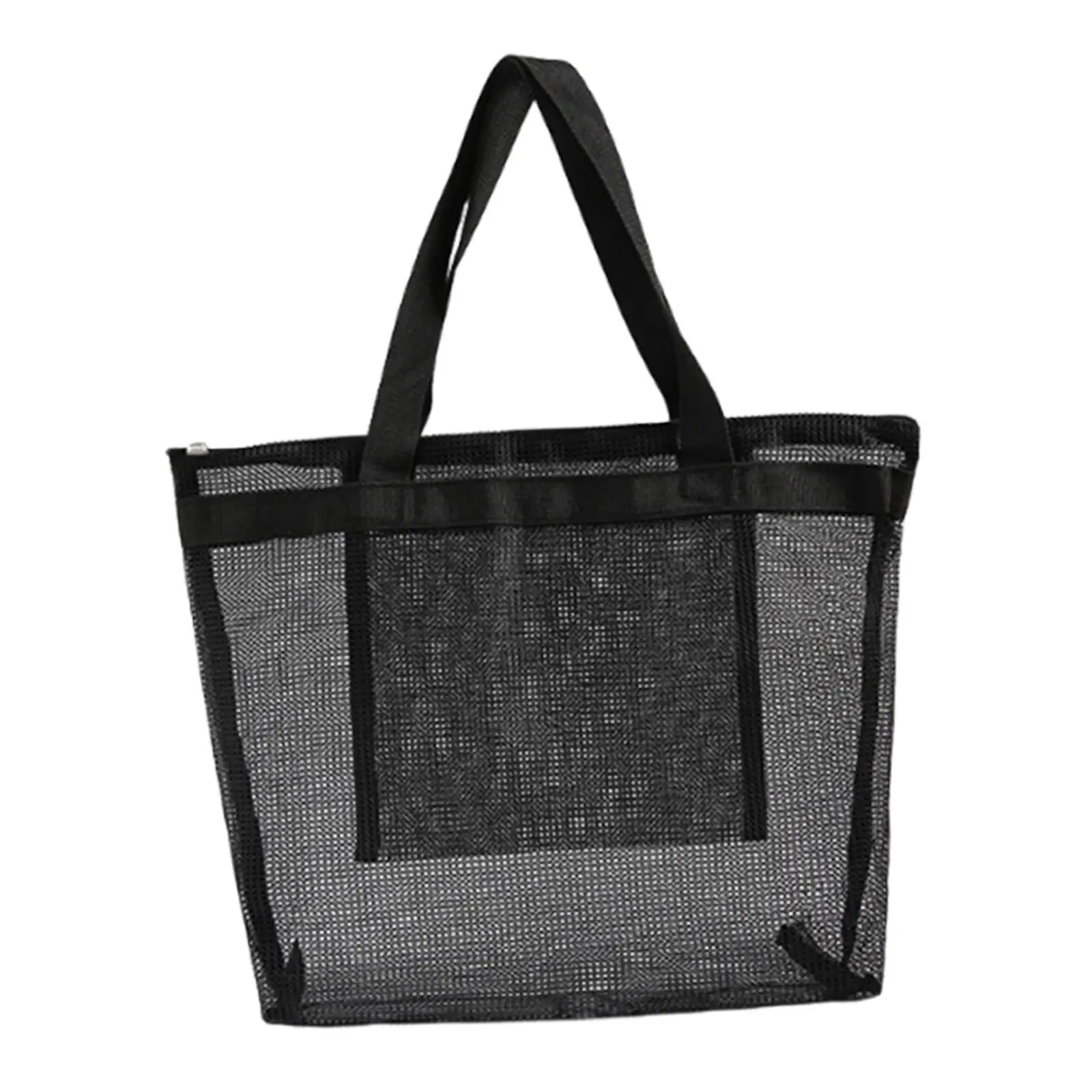 Mesh with Zipper Foldable Vacation Essential Large Capacity Pool Bag