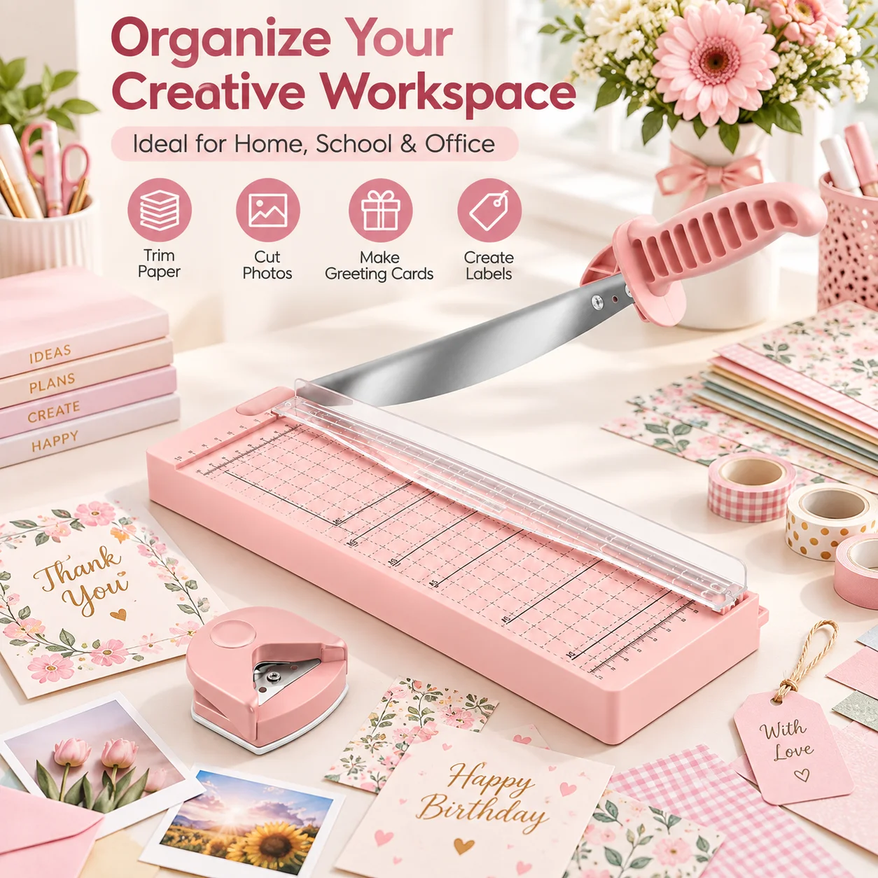 pink-12-inch-paper-cutter-set-with-corner-rounder-8-10-sheet-trimmer-clear-safety-guide-and-cm-inch-ruler-for-scrapbooking