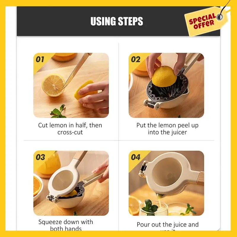 

Metal Juice Extractor Convenient Juice Squeezer Mini Juice Food Blender Portable Lemon Squeezer