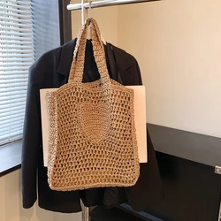 Pure hand-woven straw bag, excellent quality, high-end atmosphere on the grade, summer leisure vacation beach