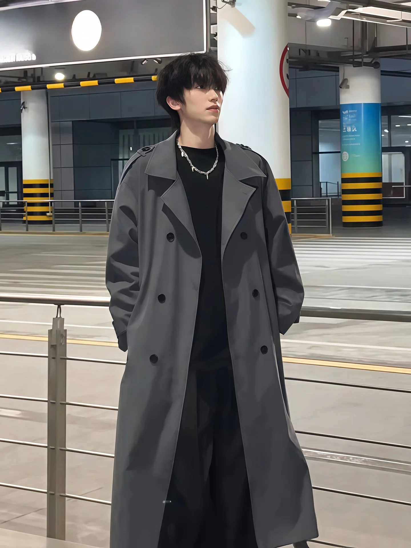 

Мужское осеннее пальто Briti Sleey в корейском стиле, модное, высококачественное, длинное, молодежное, трендовое