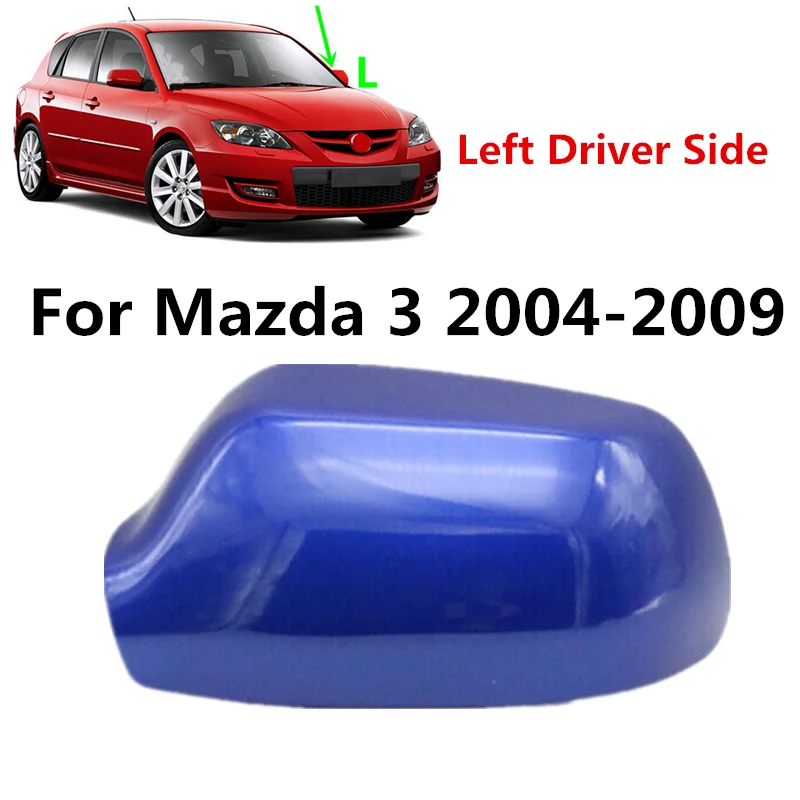 

Dark Blue Left Driver Side Rearview Mirror Cover Cap For Mazda 3 2004-2009