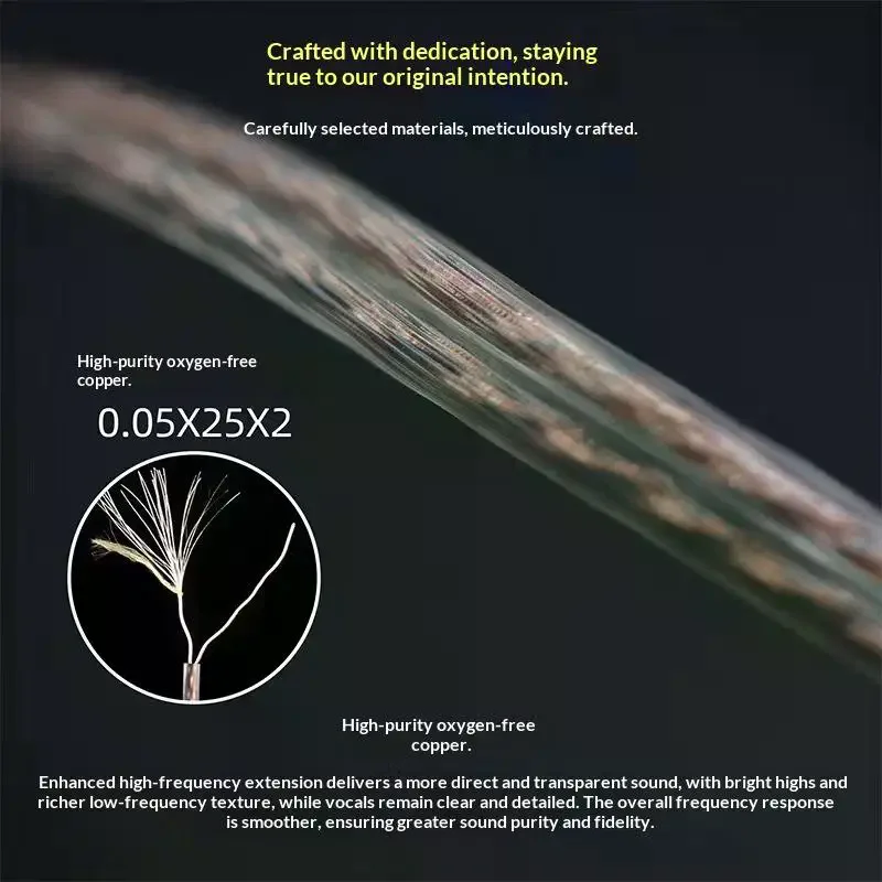 Original Cable High-Purity Oxygen-Free Copper Double Parallel Upgrade Line Is Suitable For ZST EDC EDX ZSN Pro Castor CRA