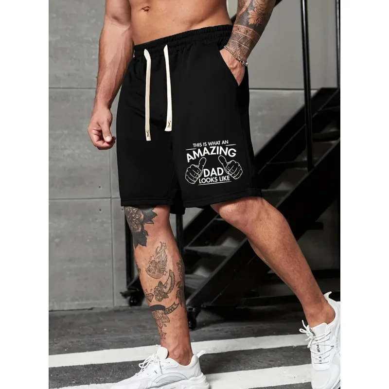 

Men's Fashion Printed Shorts，Drawstring casual summer shorts for men
