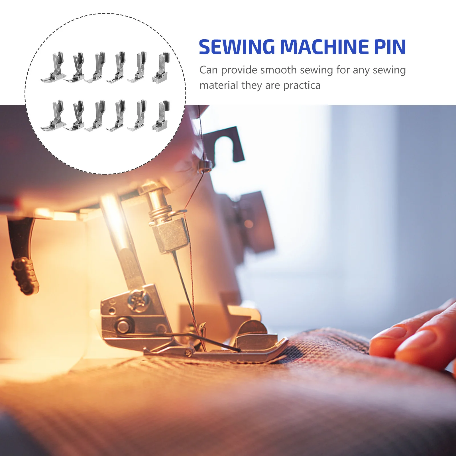 11 قطعة مجموعة أقدام الضغط من الفولاذ المقاوم للصدأ ملحقات ماكينة الخياطة الصناعية لآلات المقبض المنخفض لوازم الخياطة #6