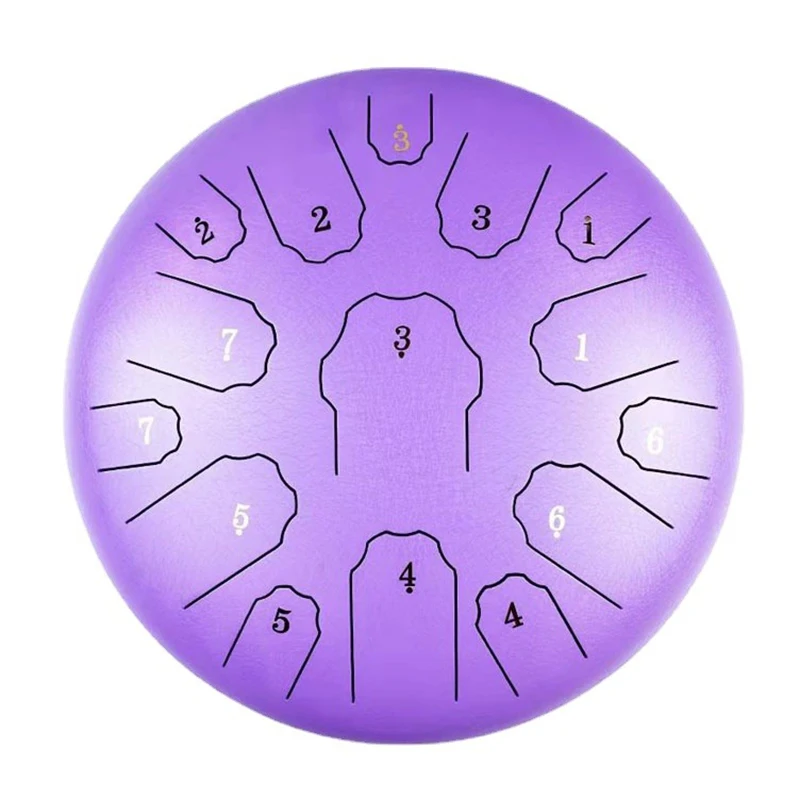 13 Inch 15 Tones Steel Tongue Drum Handpan D Major Music Drums Yoga Meditation Mindfulness Ethereal Drum Percussion Instruments