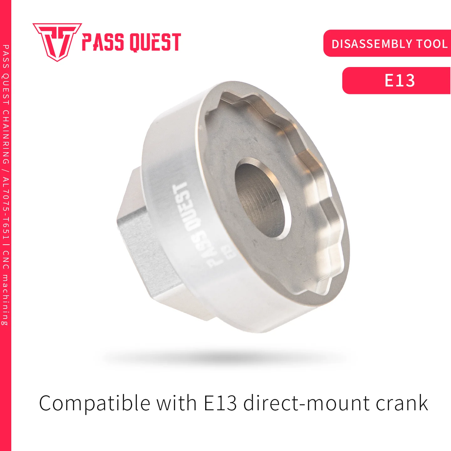

PASS QUEST E13 crank shaft sleeve removal tool Aluminum Removal Tool MTB bike tool