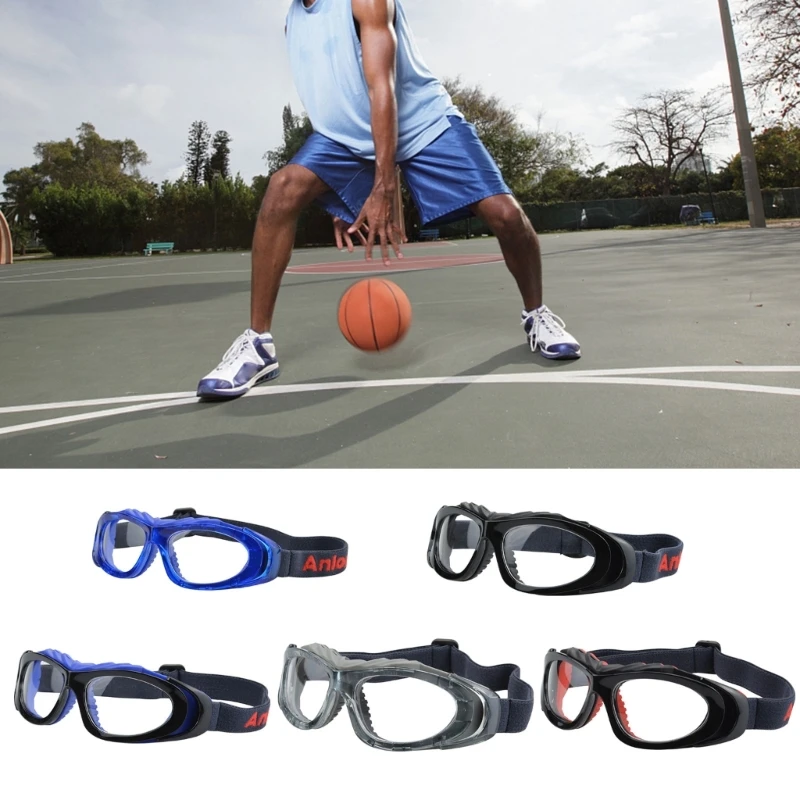 Gafas deportivas protectoras de seguridad, gafas de seguridad con correa ajustable para baloncesto, fútbol, lentes deportivas reemplazables G99D