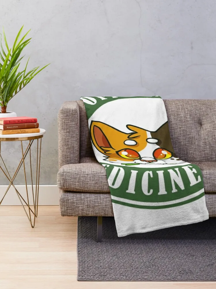 Official Medicine Cat - Warriors Badge Throw Blanket cute blanket