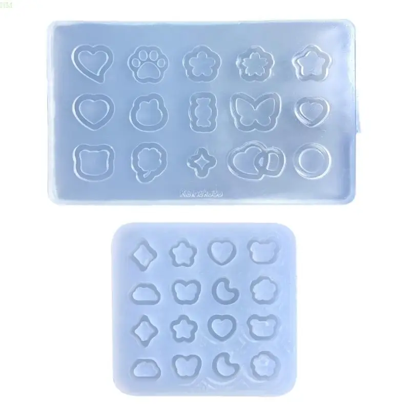 Heart Flower Silicone Mold Hollow Epoxy Shaker Fillings Silicone Molds Epoxy Resin Filler Mold for Quicksand Resin Molds