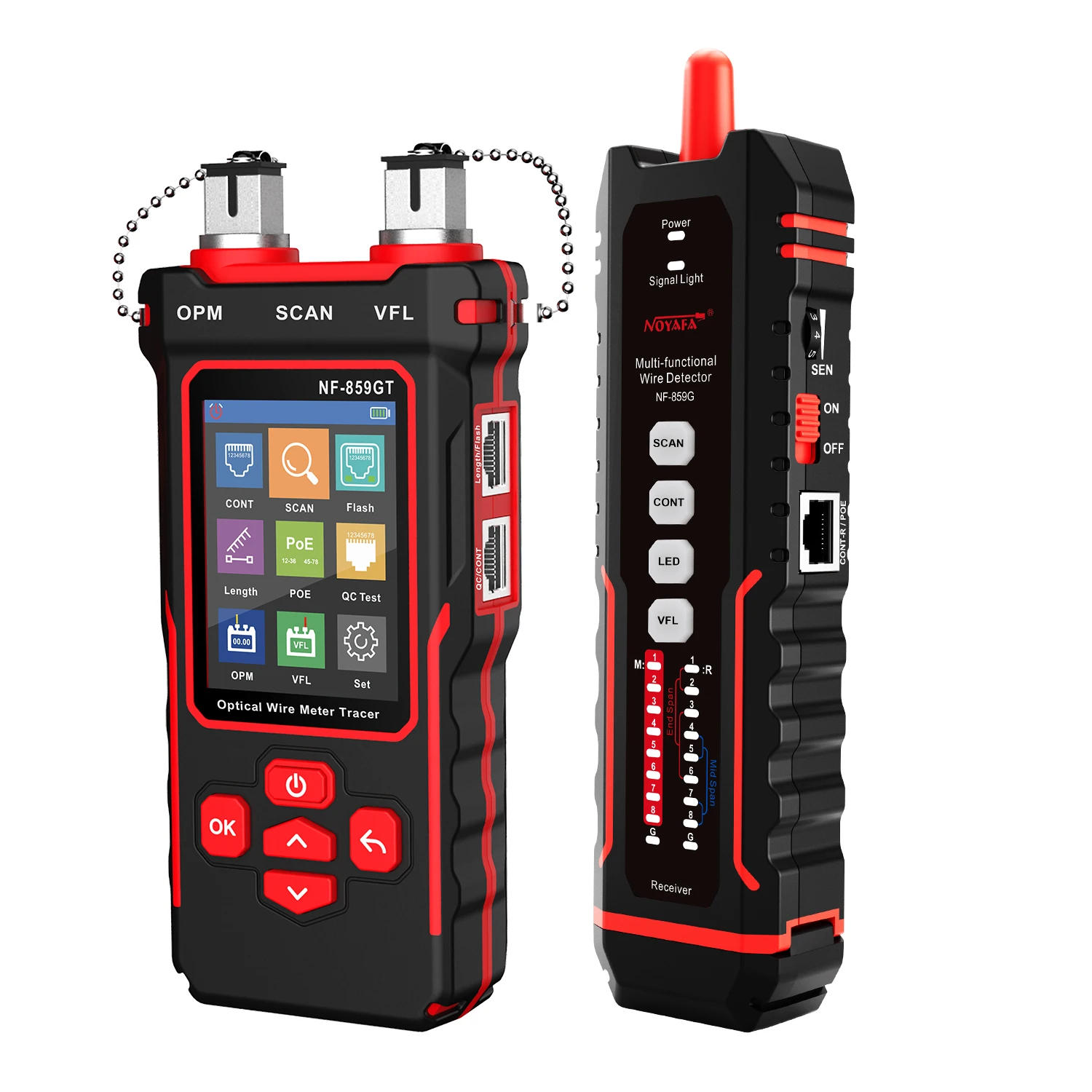 NF-859GT Multi-functional Wire Detector Alignment Test Crimping Test PoE Test Red Light Function Covers