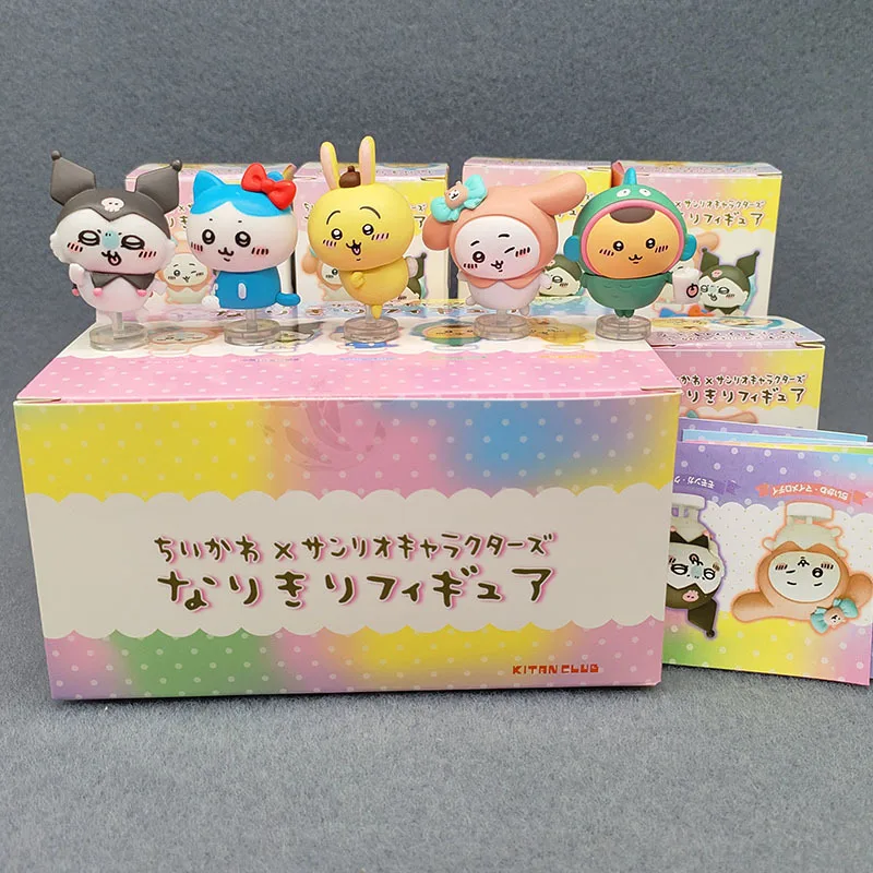 

5pcs/ Set Chiikawa Cosplay Sanrio Blind Box Melody Kuromi Doll Mysterious Box Desktop Decoration Surprise Birthday Gift