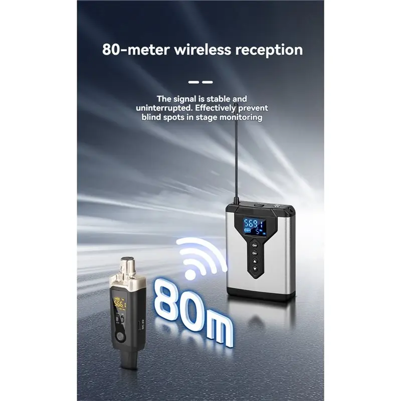 

FULL-Wireless In-Ear Monitor System Rechargeable And Portable Transmitter/Receiver For Stage Performance