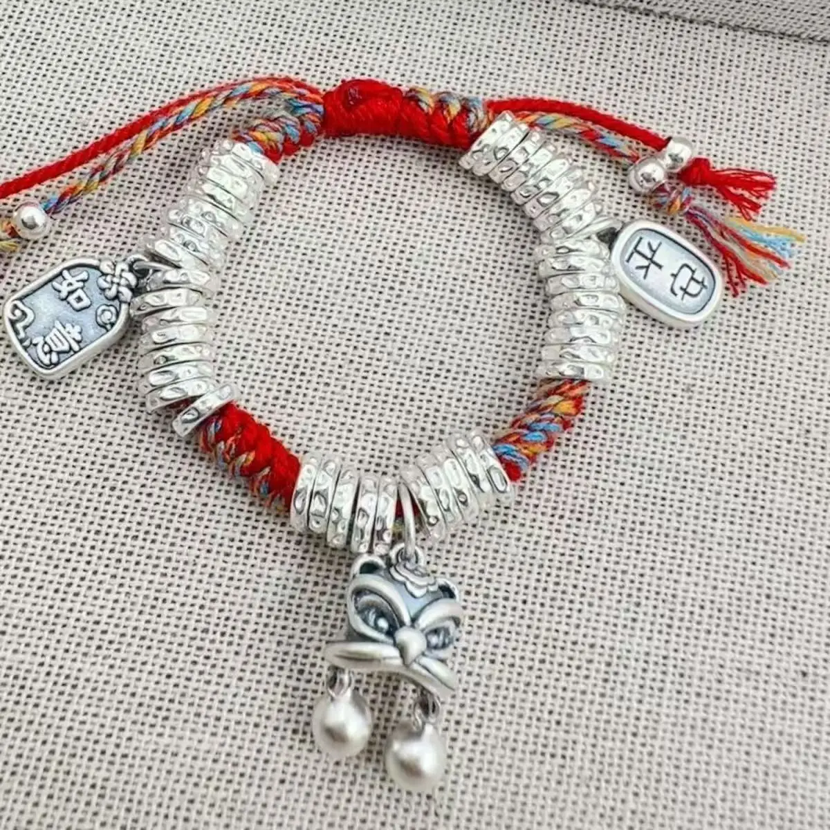 2026 New Genetic Tiger Head Coiled Craft Bracelet Couple Money String Silver Coiled Bracelet Gifts