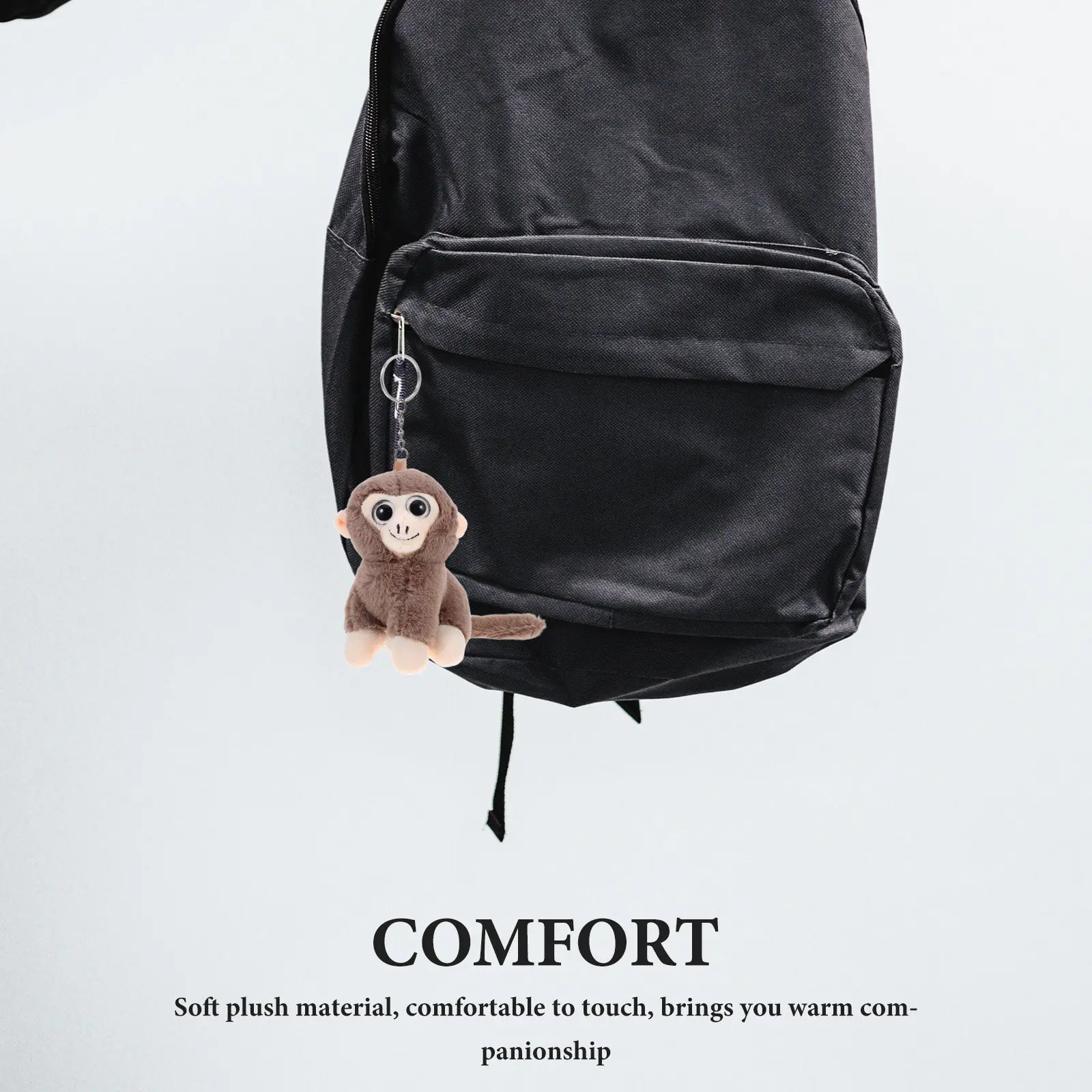 

Милый брелок-обезьянка, коричневый, из мягкого материала, тонкая работа, подвеска для сумки/чехла для телефона, причудливый дизайн для повседневного использования