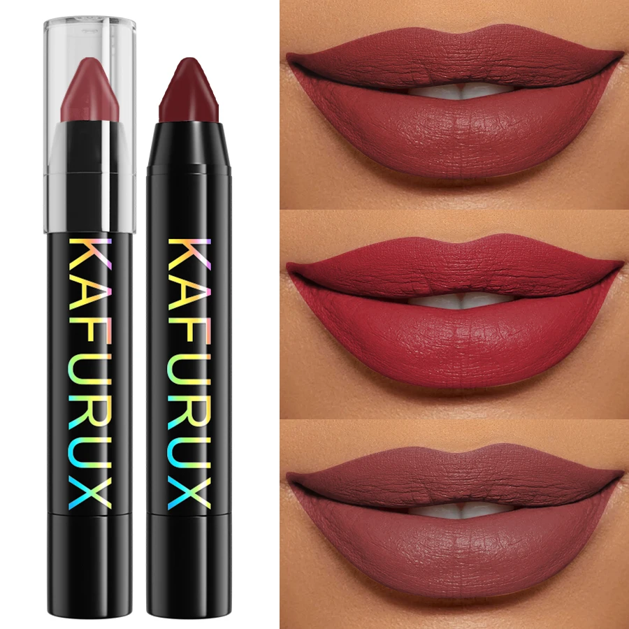 Lápiz labial mate de terciopelo de 15 colores, resistente al agua, rojo, marrón, rosa, lápiz labial de larga duración, maquillaje coreano, tinte labial cosmético