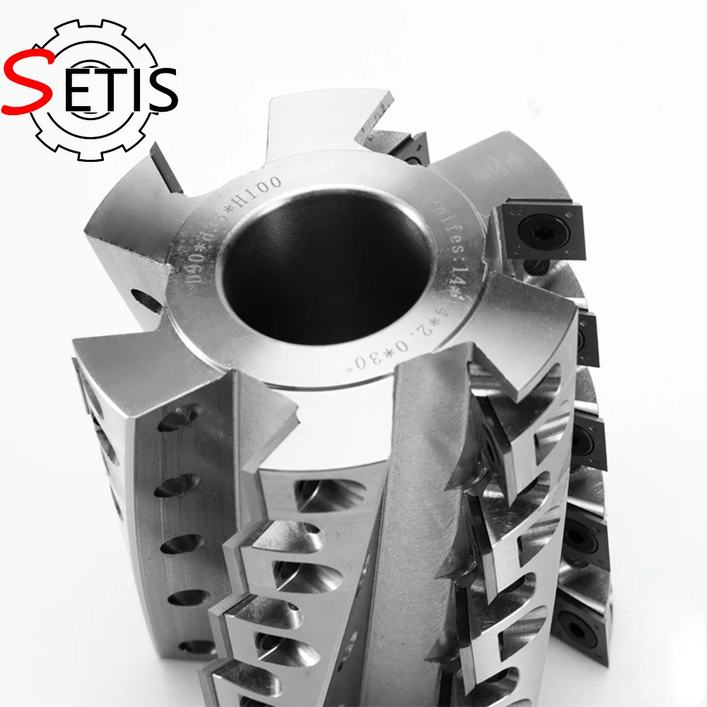 

SETIS Four Side Moulder Planer Head for Wood 90mm 100mm 125mm Woodworking Disposable Carbide Insert Spiral Cutter Head