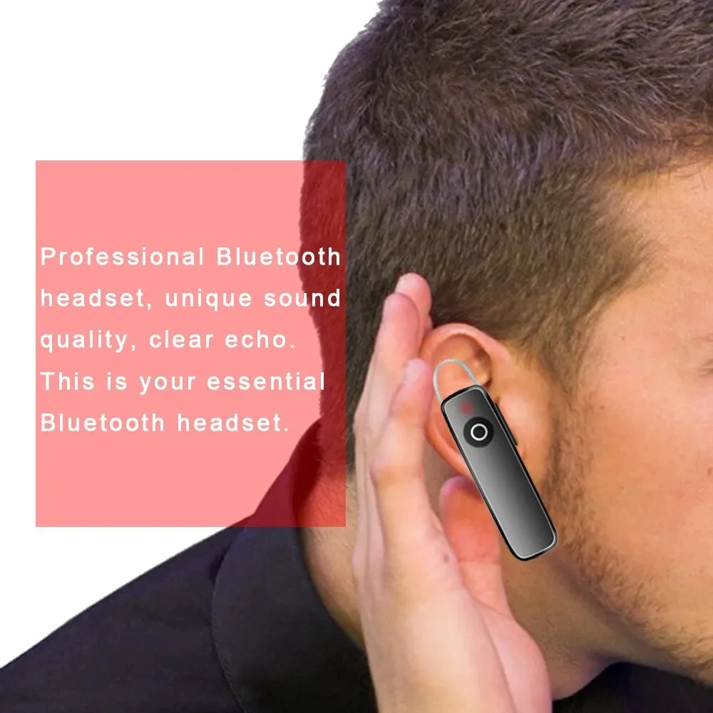 Bluetooth Headset Stereo Wireless Earplug Noise Reduction Unilateral Business Headset Tws Mini Portable M165 Sports for Phone