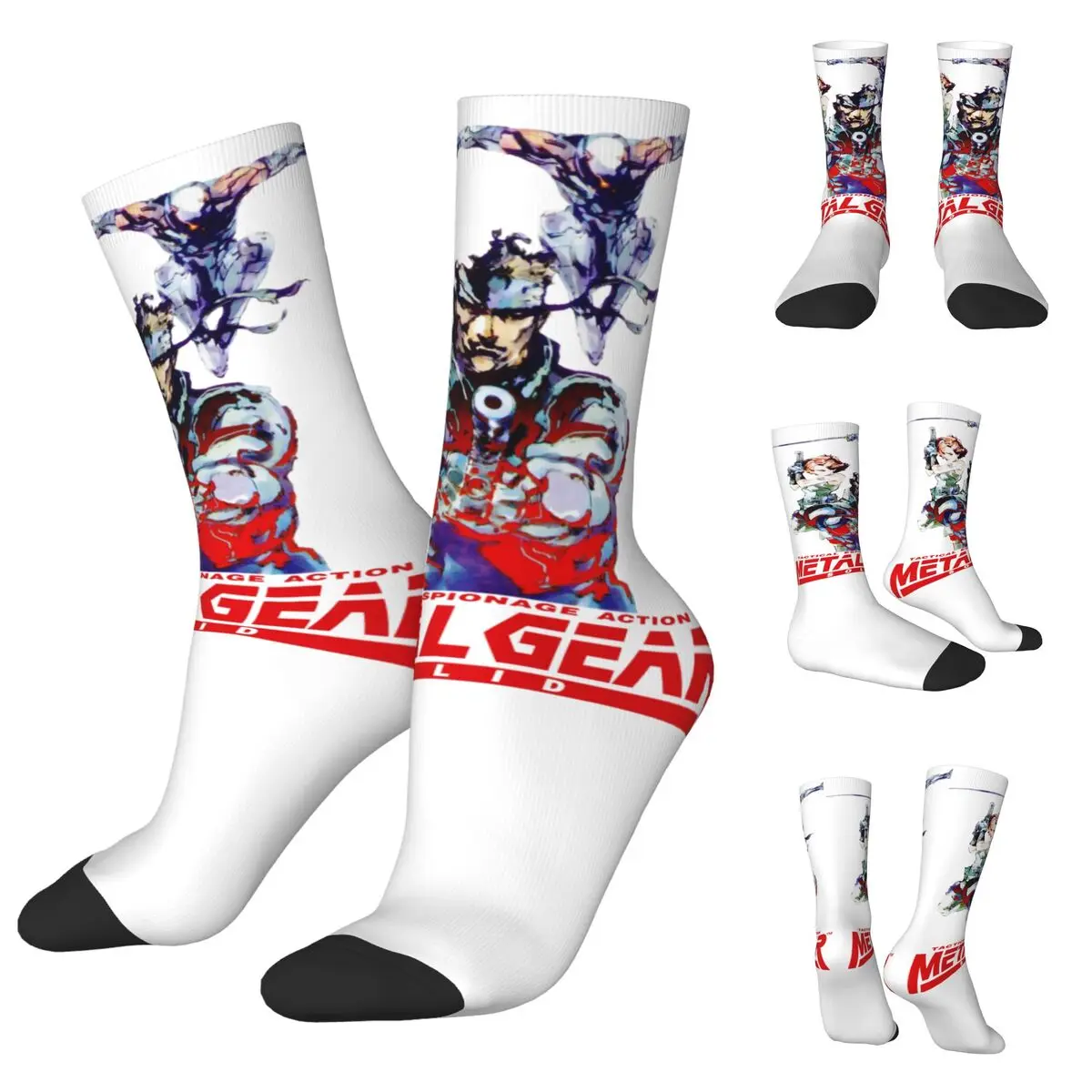 MGS1 Solid Snake Game Men and Women printing Socks,Motion Applicable throughout the year Dressing Gift