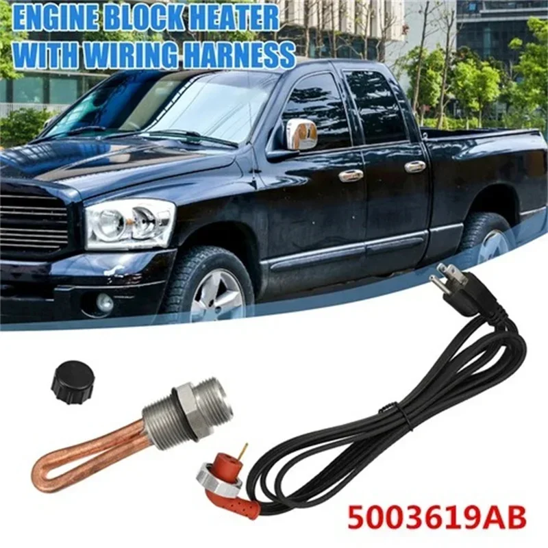 

Комплект обогревателя блока двигателя, совместимый с грузовиком Ram 2500 3500 L6 5,9 л 6,7 л 1998-2007, заменяет 5003619AB 3600008