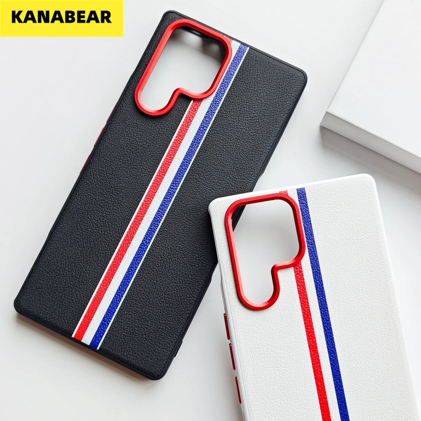 

Litchi Vegan Leather Case for Nubia Red Magic 11 Pro+/11 Pro, Full Coverage, Stylish Stripes, Shockproof Gaming Cover