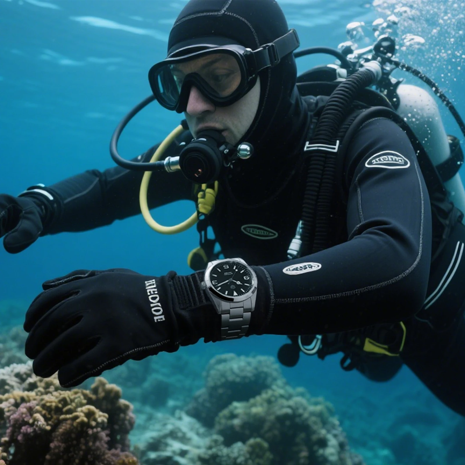 Watchdive WD6610 ساعة ميكانيكية فاخرة ميوتا 9015 حركة الياقوت مضيئة 100 متر مقاوم للماء 37 مللي متر ساعة التاريخ التلقائي