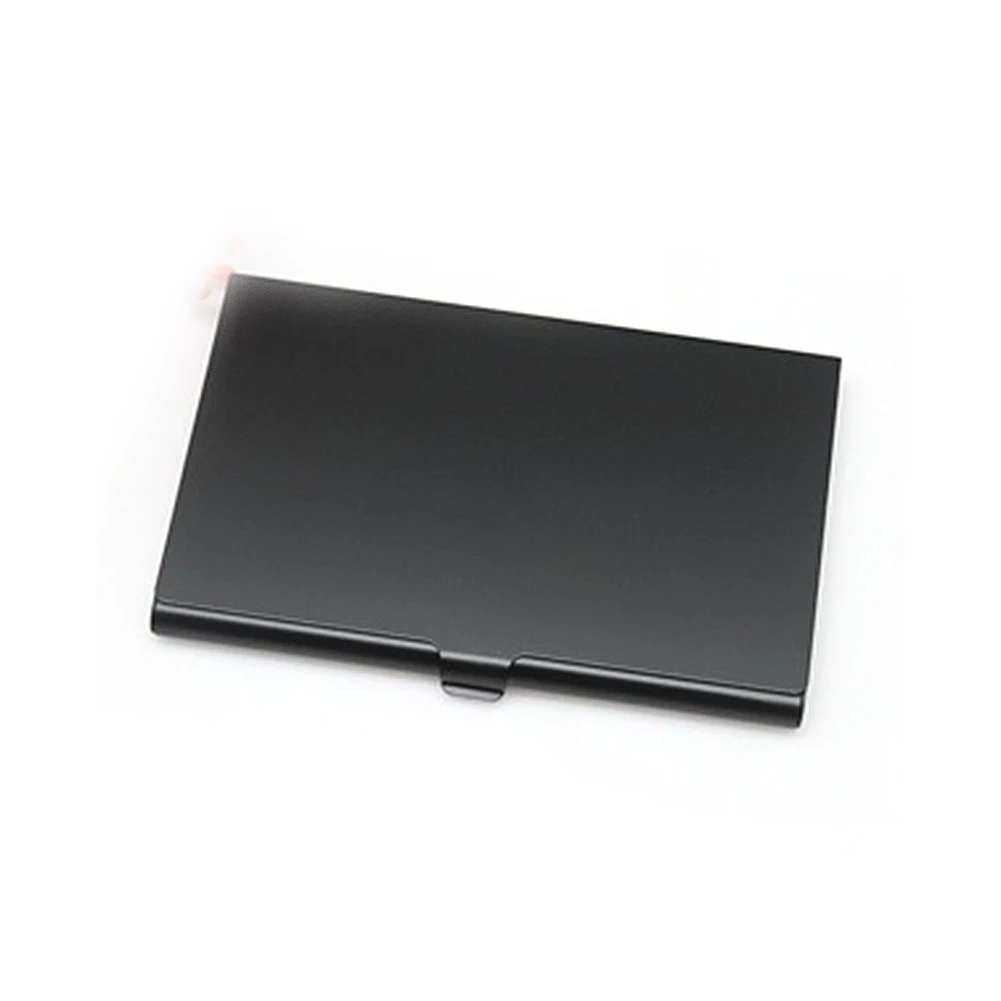 

1 Pc Men Business Card Holder Women Credit Card Case Creative Aluminum Alloy Metal Box Portable Solid Color Card Accessories