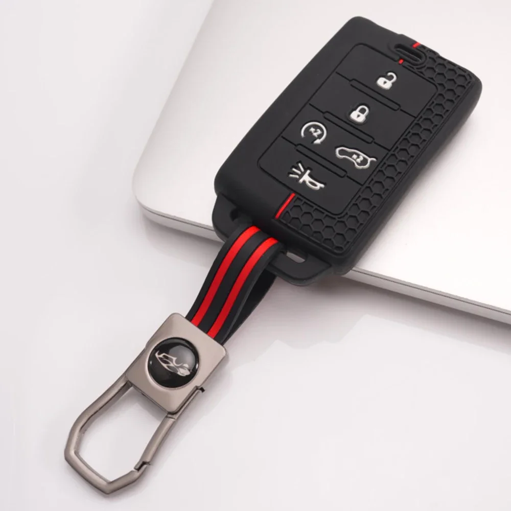 Protective Key Cover With Chain For Jeep Grand Cherokee Wrangler Compass Patriot Cherokee Renegade Commander Gladiator Liberty