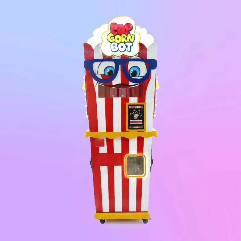 Professional Popcorn Vending Machine Touchscreen Stainless Steel Construction SDK Enabled Cloud-Based Management Customized