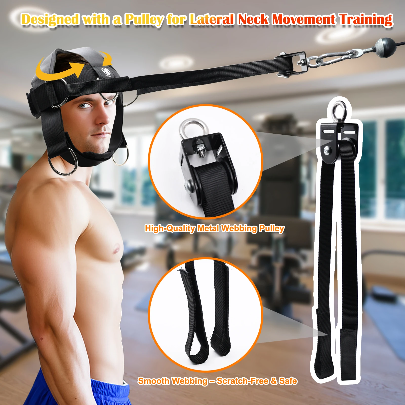 Neck Training Harness with Pulley System! πͺπ§ 5