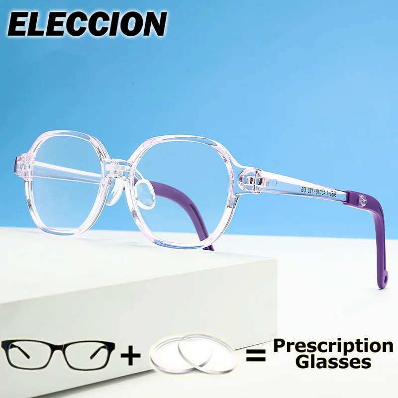 

ELECCION Prescription Glasses Student Computer Eyewear Glasses Frame Myopia Kinds Ultra Light TR90 Eyeglasses Anti Blue Ray