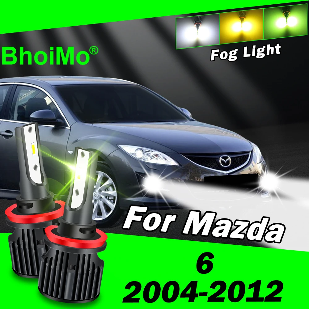 

BhoiMo Front Fog Light Lamp For Mazda 6 2004 - 2012 Mazda6 Led Bulb 2005 2006 2007 2008 2009 2010 2011