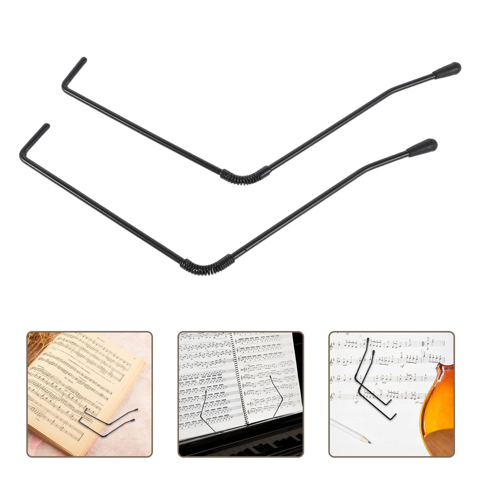 

2 pcs Music Stand Accessories Notation Clip Book Page Holder Replacements Extension Arm Bracket Sheet Music Holder Lightweight