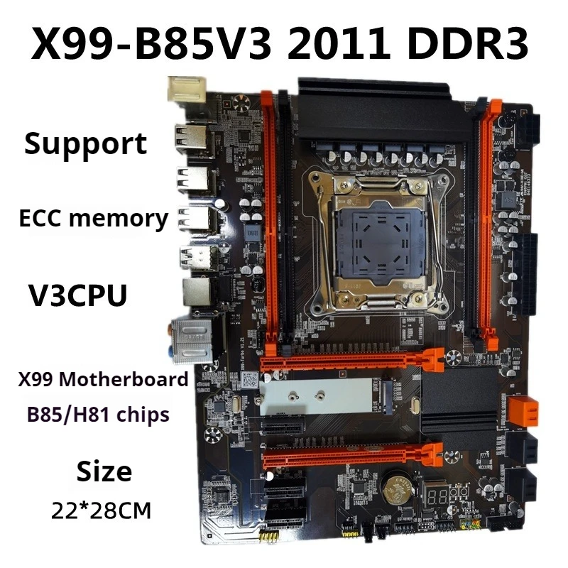 

X99 desktop computer main board DDR3 memory LGA2011 a 3-pin Xeon E5v3CPU set
