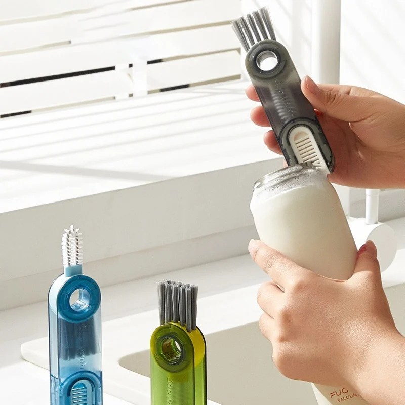 

Щетка для чашек 3 в 1, щетка для чистки чашек с водой, изоляционная щетка для чашек, зазор для бутылок, U-образная щетка для крышки чашки, щетка для чистки