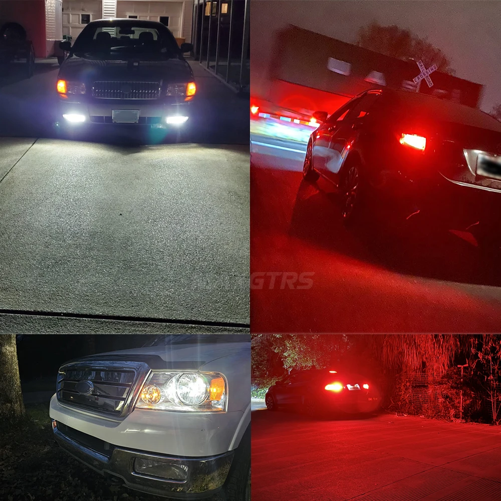2Pcs 1157 BAY15D T20 LED 7440 W21W Led Bulbs WY21W Reverse Parking Lamps 1156 P21W Daytime Running Light 6500K White Yellow Red
