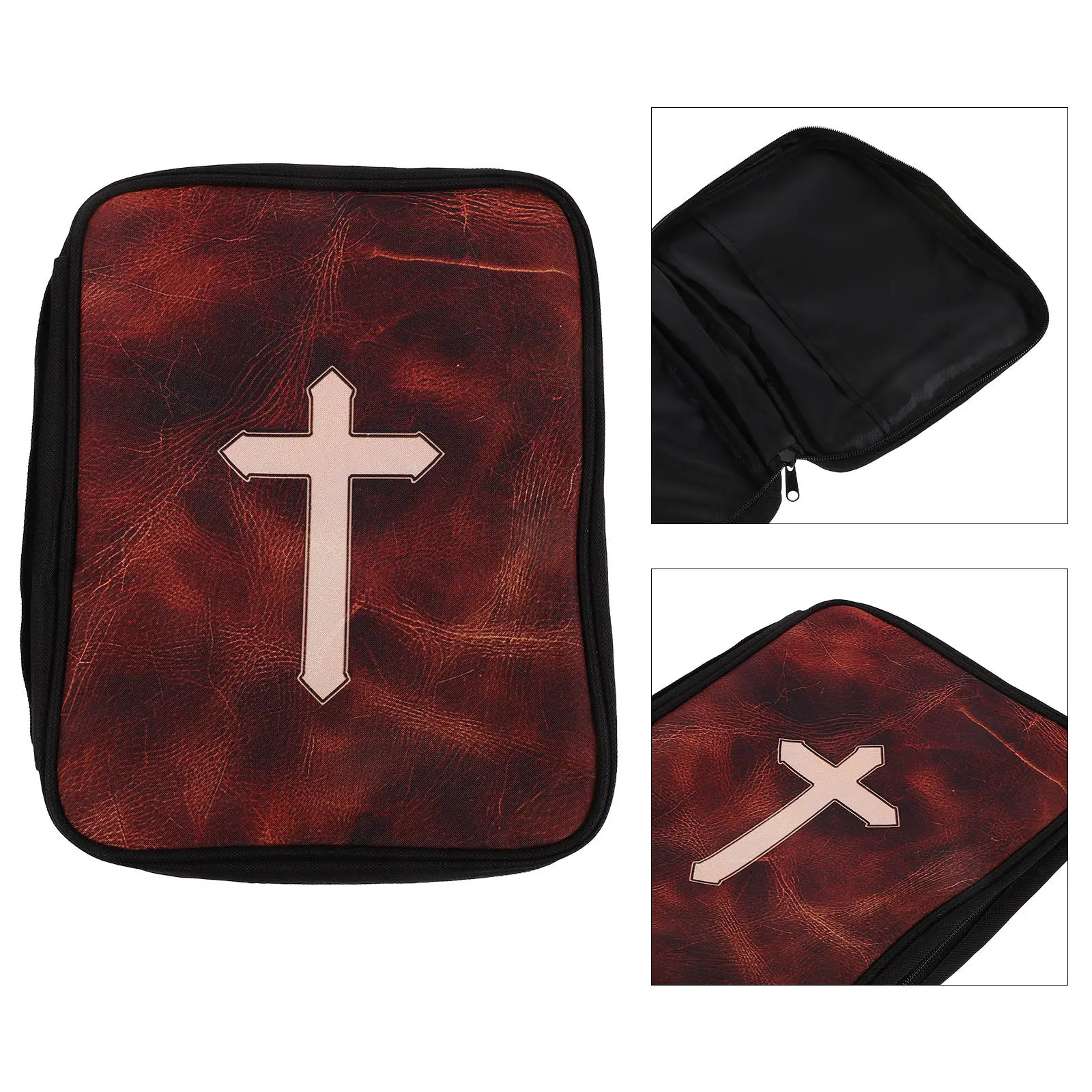 Church Collection Bag Light Brown Christian Organizer Case Holy Water Bottle Carrying Baptism Kit Bag Portable Communion Chalice