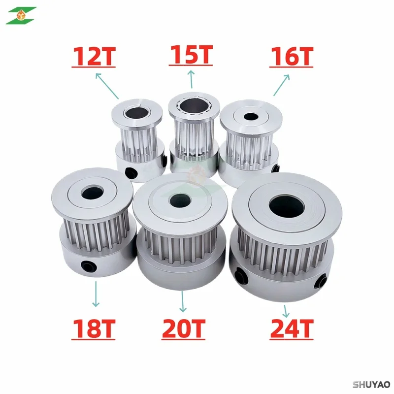 HTD 3M Timing Pulley 12T-24 Teeth K Type Pulley Bore 4/5/6//7/8/10/12/14mm Belt Width 10/15/25mm Wheel HTD3M Synchronous Pulley